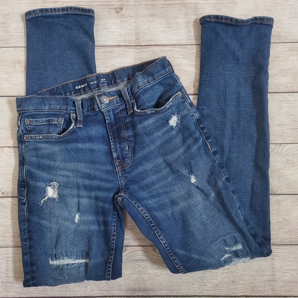 Old Navy Distressed Slim Fit Jeans